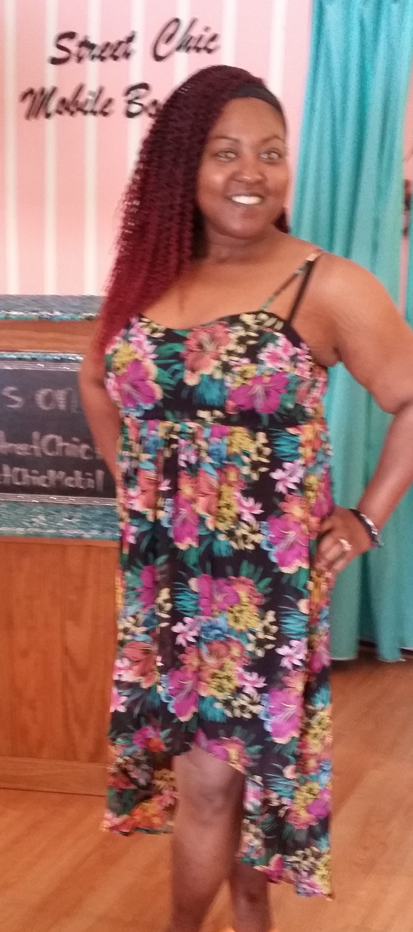 Tash floral hi-low dress (2)