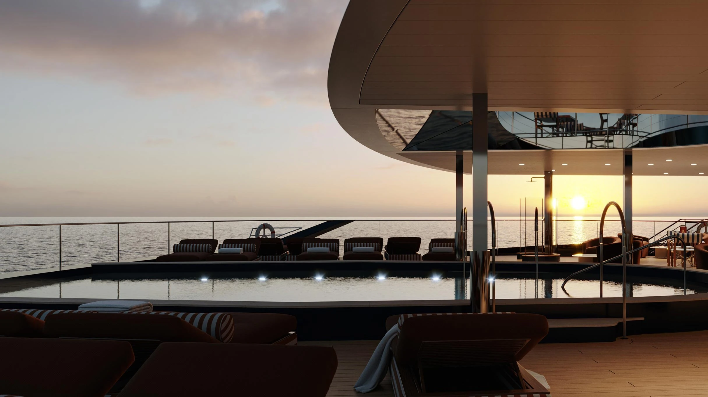 Agatha Christie Penthouse Suite has private dining and outdoor living areas facing the Mediterranean