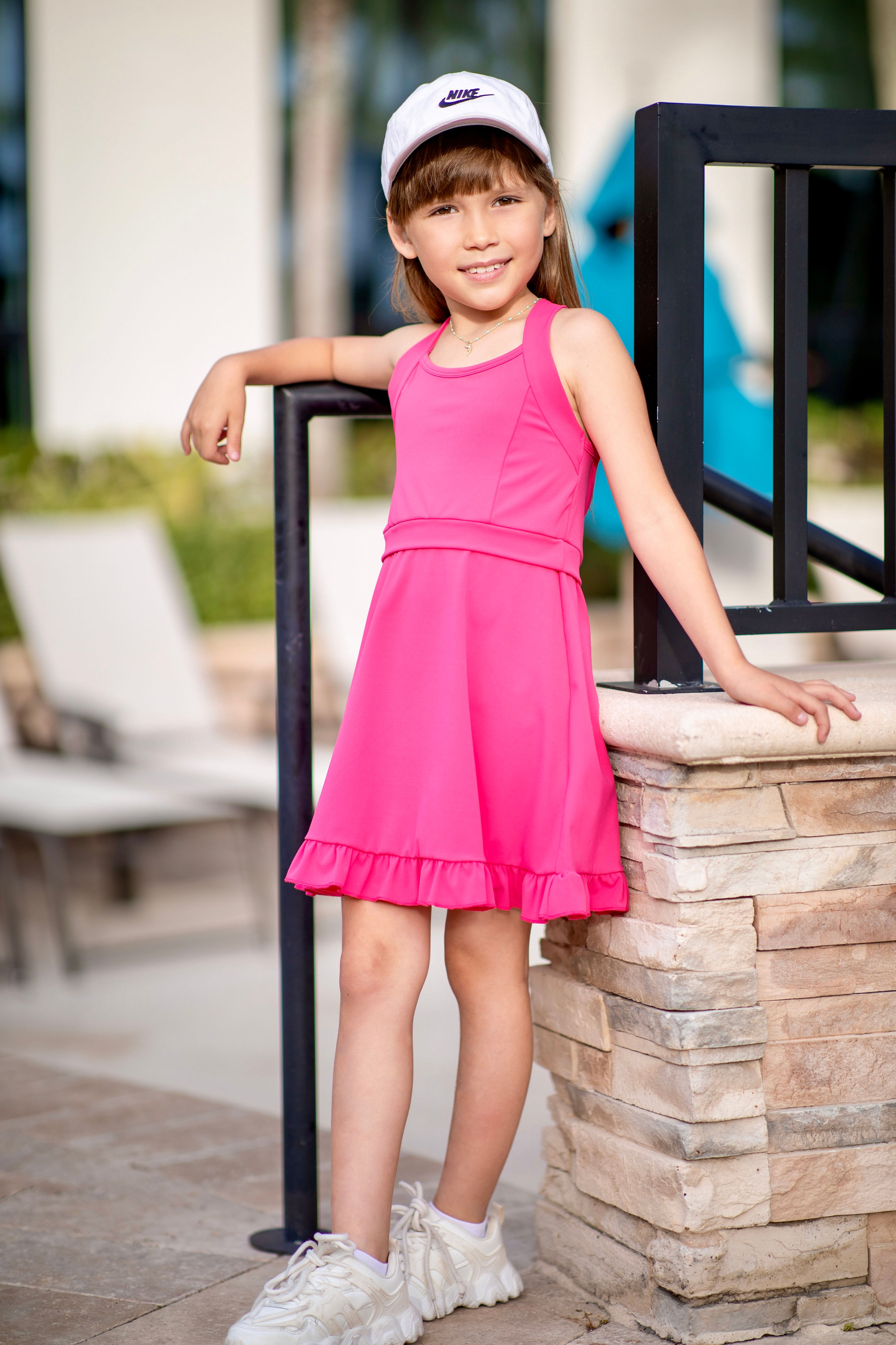 Athletic Dress in Hot Pink 