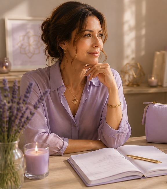 Woman using the Lavundance Planner