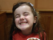 Excited smiling child