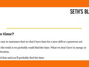 The scarcity of time