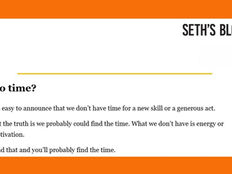 The scarcity of time