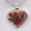 Thumbnail: Large mixed flower heart pendant 