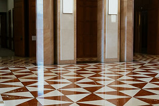 Lobby of a managed residential building