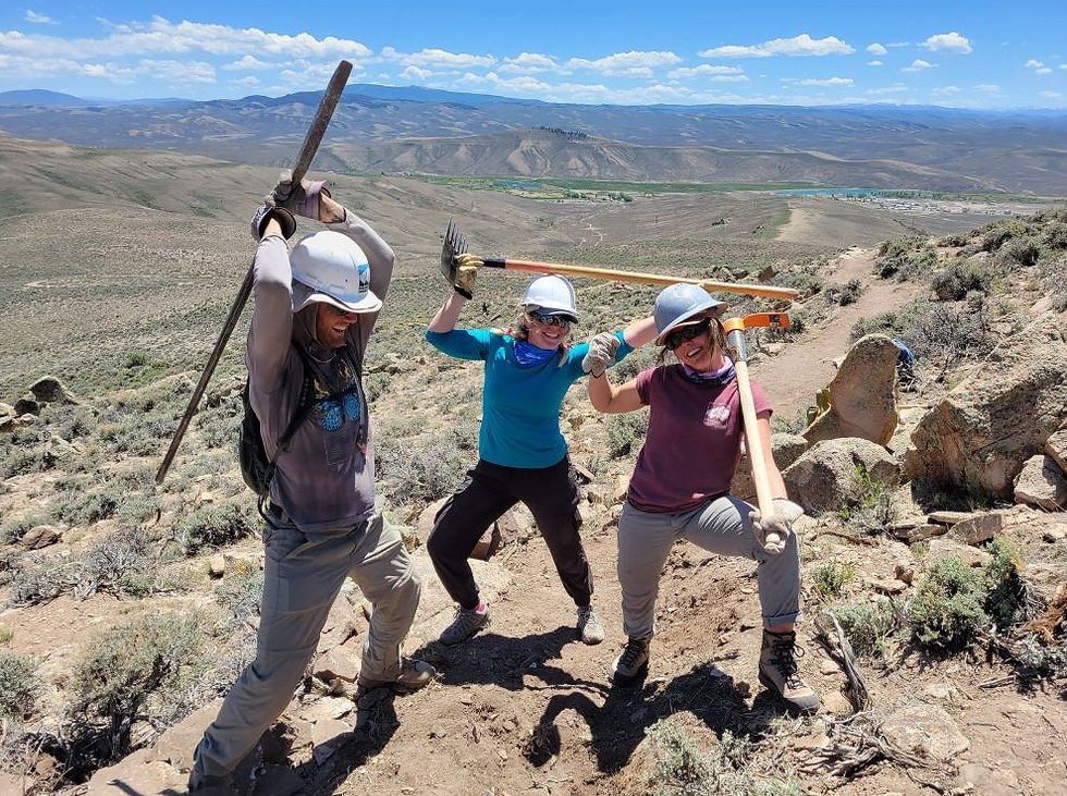 CMC tackiling a trail near Gunnison