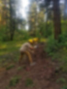 CYC A Southwest Conservation Corps Crew works to construct 370 feet of new equestrian trai