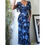 Thumbnail: Vintage Y2K Romantic Blue Rose Sequin Beaded Maxi Dress (S) 