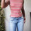 Thumbnail: Vintage Y2K Chevron Boat Neck Tank (S) 