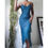 Thumbnail: Vintage Y2K Cache Silk Beaded Deep Teal Fairy Dress (S)