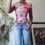Thumbnail: Vintage Y2K Mesh Cheongsam Inspired Top (S-M)