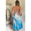 Thumbnail: Y2k Silk Beaded Butterfly Handpainted Dress (S)