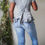 Thumbnail: Vintage Y2K Gray Boho Button Down Top 
