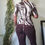 Thumbnail: Vintage Y2K Abstract Brown and Cream Tie Back Top (S-M)