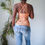 Thumbnail: Rare Vintage Y2K Silk Beaded Butterfly Sequin Cami (XS)