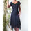 Thumbnail: Vintage Y2K Black Beaded Detail Midi Dress (L) 
