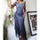 Thumbnail: Vintage Y2K Black and Gray Gradient Silk Beaded Fairy Dress (S-M)