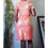 Thumbnail: Vintage Y2K Coral Orange Burnout Dress (M)
