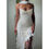 Thumbnail: Vintage Y2K Rare Cream and Gold Beaded Ruffle Fairy Dress (S-M)