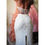 Thumbnail: Vintage Y2K Pale Yellow Silk Beaded Daisy Gown (S-M)