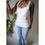 Thumbnail: Vintage Y2K Beaded Ribbed Knit Cotton Tank Top 