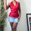 Thumbnail: Vintage Y2K Red Silk Charmeuse Halter Top (M)