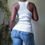Thumbnail: Vintage Y2K Beaded Ribbed Knit Cotton Tank Top 