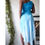 Thumbnail: Vintage Y2K White/Blue Ombre Asymmetric Dress (S-M)