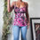 Thumbnail: Vintage Y2K Milkmaid Abstract Cami (M) 