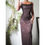 Thumbnail: Vintage Y2K Brown Mesh Beaded Maxi Dress (L)