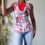 Thumbnail: Vintage Y2K Halter Cowl Neck Top (M-L)