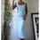 Thumbnail: Vintage Y2K Romantic Blue Rosebud Dress (S)