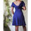 Thumbnail: Vintage Y2K Navy Blue Beaded Detail Dress (M-L)