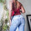 Thumbnail: Vintage Y2K Iridescent Red Sequin Knit Cami (S)