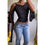 Thumbnail: Vintage Y2K Buckle Flare Sleeve Top (XS-S)
