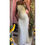 Thumbnail: Vintage Y2K Pale Yellow Silk Beaded Daisy Gown (S-M)