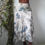 Thumbnail: Vintage Y2K Cream and Blue Floral Silk Skirt (S)