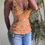 Thumbnail: Rare Vintage Y2K Silk Beaded Butterfly Sequin Cami (XS)