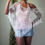 Thumbnail: Vintage Y2K Crochet Sequin Poncho 