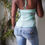 Thumbnail: Vintage Y2K Aqua Embroidered Halter Top (XS-S) 