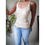 Thumbnail: Vintage Y2K Beaded Light Tan Tank Top (XS) 