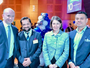 Attending NSW Minister Kean 10 year Anniversary event 