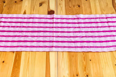 Pink Striped Table Runner