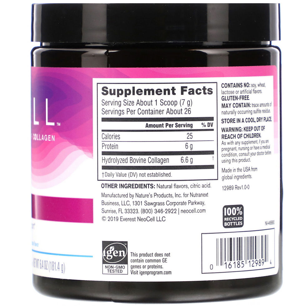 Thumbnail: Neocell, Super Collagen, Collagen Type 1 & 3, French Vanilla, 6.4 oz (181.4 g)