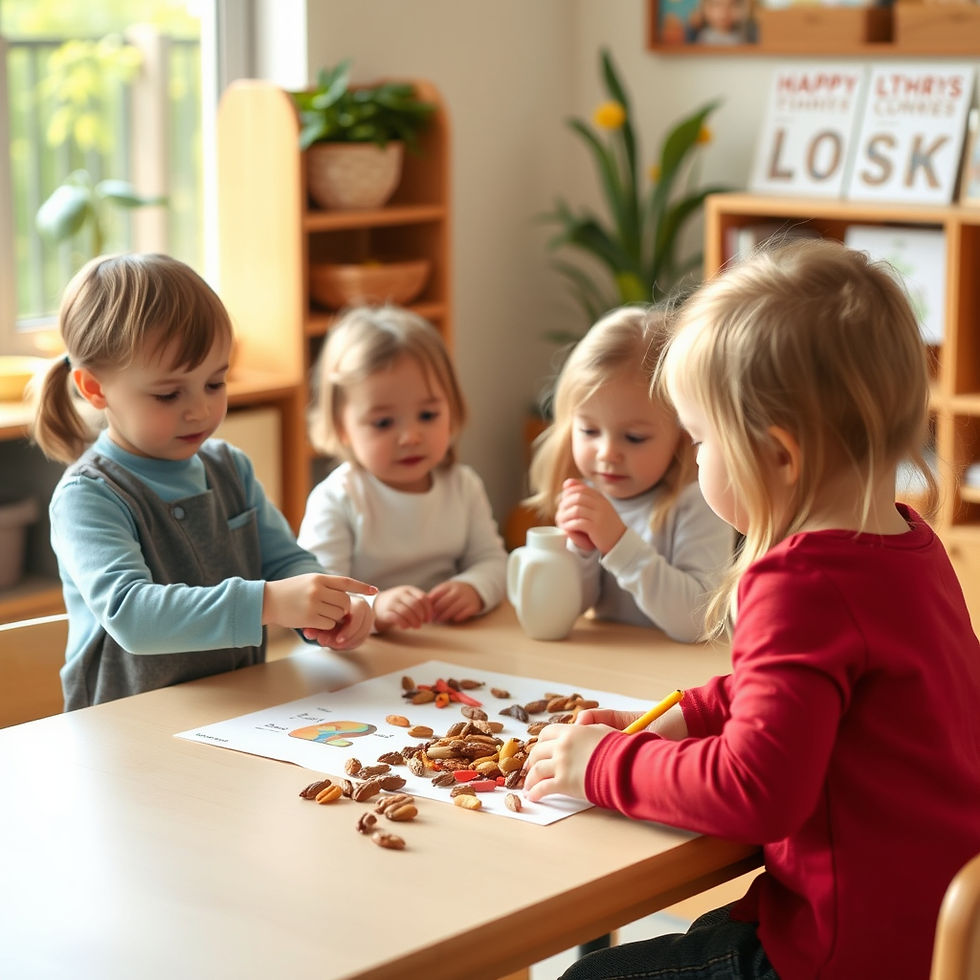 Children around a table