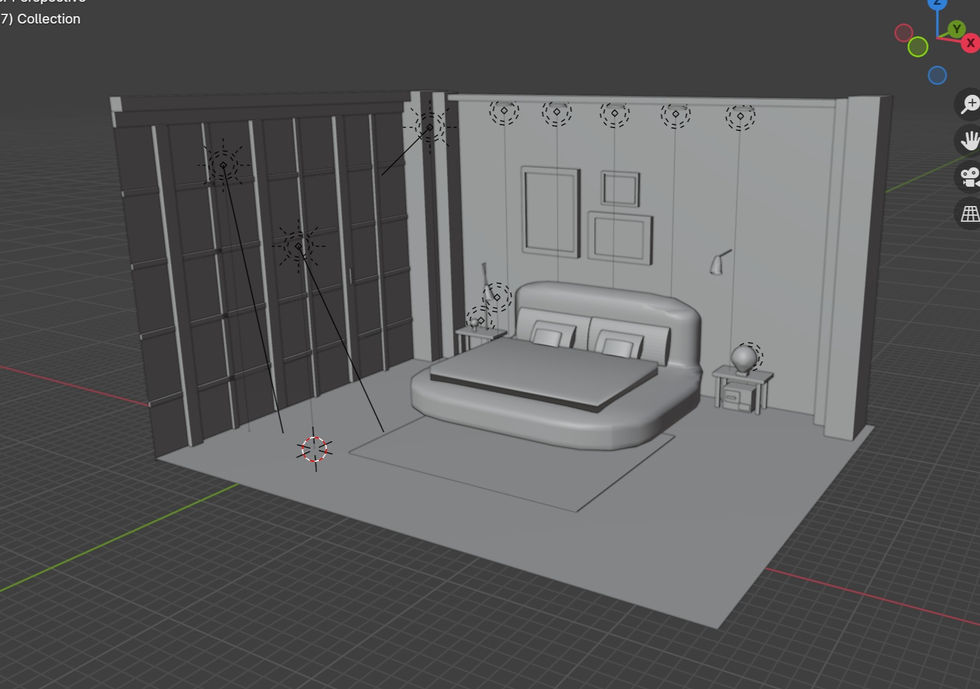 Model Bedroom Without Texure