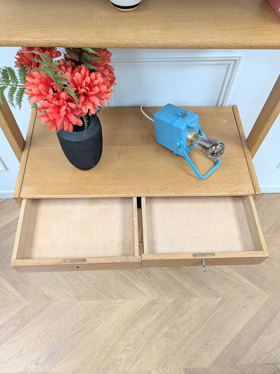 Thumbnail: Bibliothèque scandinave en chêne