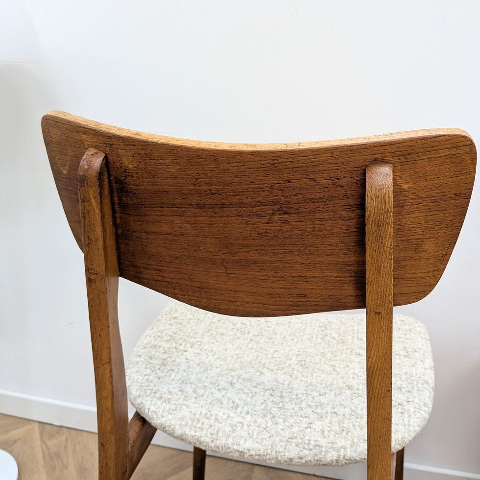 Miniature : 2 chaises scandinaves crème