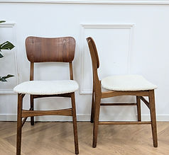 Chaises vintage en teck et chếne