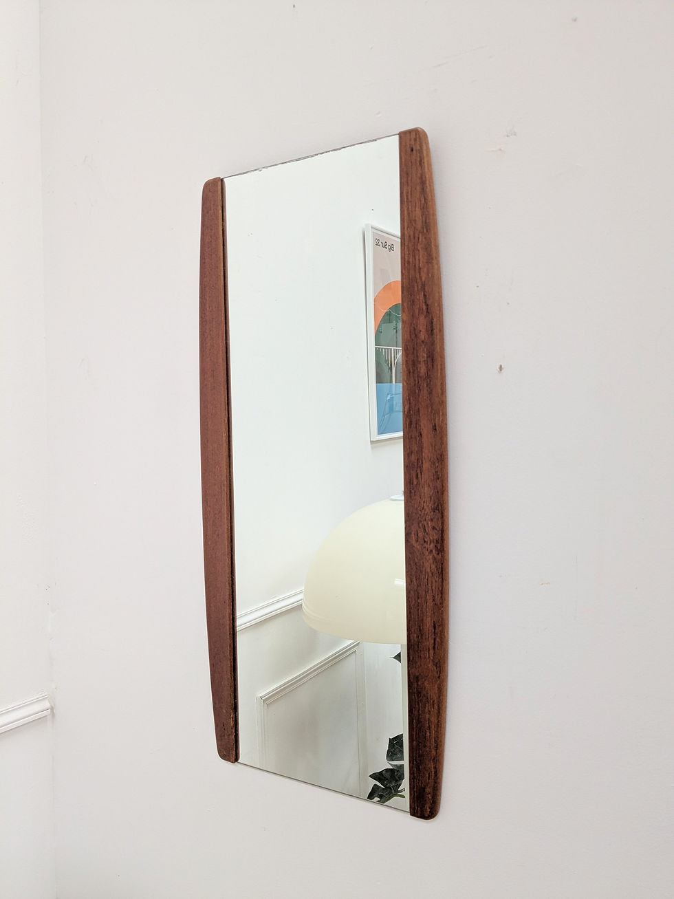 Miniature : Miroir Mural Danois Vintage Teck Années 60